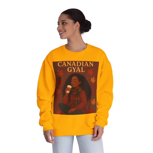 Canadian Gyal Sweatshirt, Cozy Fall Crewneck, Canada Pride Apparel, Autumn Casual Wear, Unisex Gift for Her