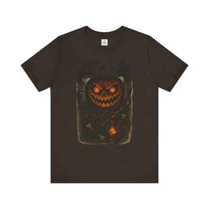 Halloween Pumpkin Tee, Unisex Jersey Short Sleeve Shirt, Fall Festival Apparel, Spooky T-Shirt, Trick or Treat Gift, Autumn Vibes
