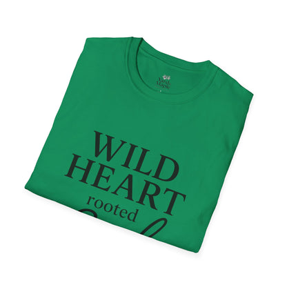 Wild Heart Unisex Softstyle T-Shirt | Inspirational Tee, Gift for Nature Lovers, Casual Wear, Birthday Gift, Boho Style