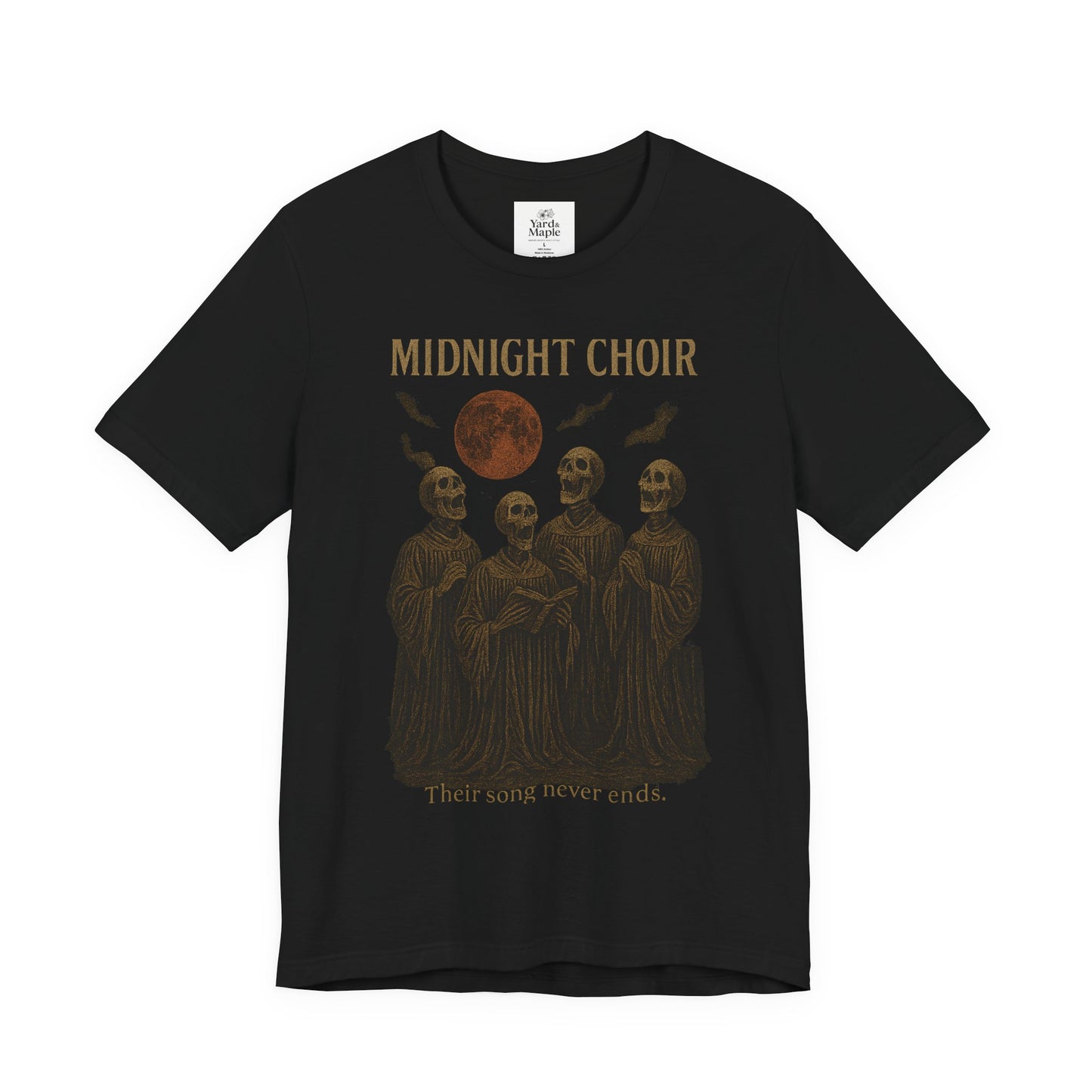 Gothic Band Tee, Perfect for Concerts, Halloween, Music Lovers, Midnight Choir Graphic Tee, Casual Wear, Unique Gift