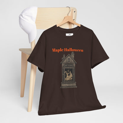 Halloween Graphic Tee, Spooky Season Shirt, Maple Halloween T-Shirt, Unisex Cotton Tee, Fall Fashion Top, Holiday Gift