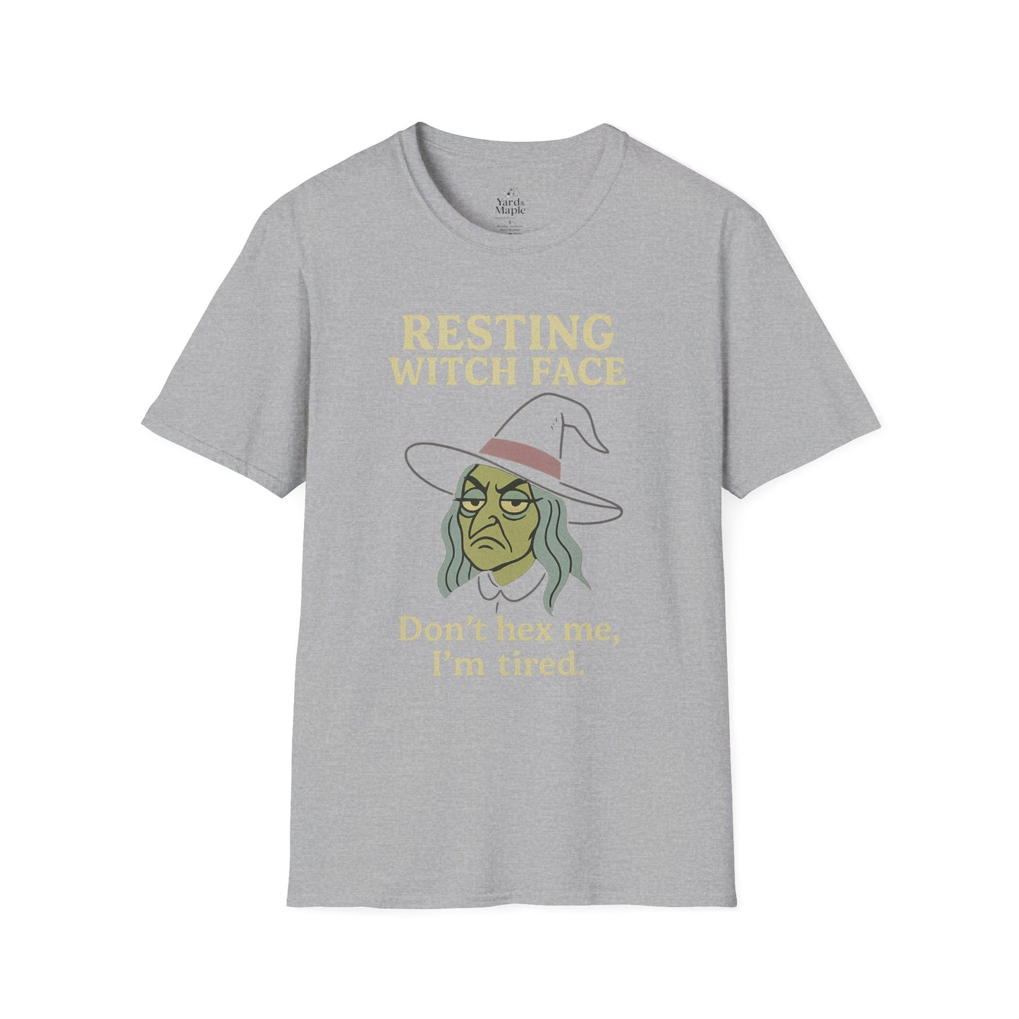 Resting Witch Face Unisex T-Shirt, Halloween Tee, Funny Witch Shirt, Gift for Her, Cute Casual Top, Spooky Season Apparel