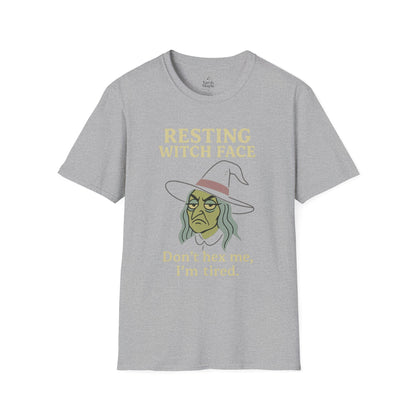 Resting Witch Face Unisex T-Shirt, Halloween Tee, Funny Witch Shirt, Gift for Her, Cute Casual Top, Spooky Season Apparel