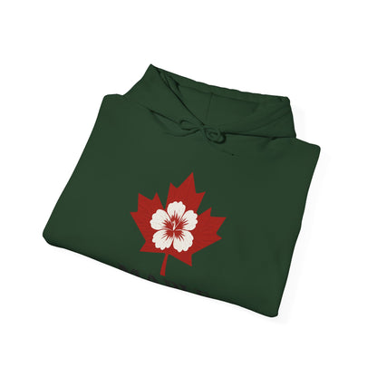 Maple Leaf Floral Hoodie — Canadian Maple Graphic Sweatshirt