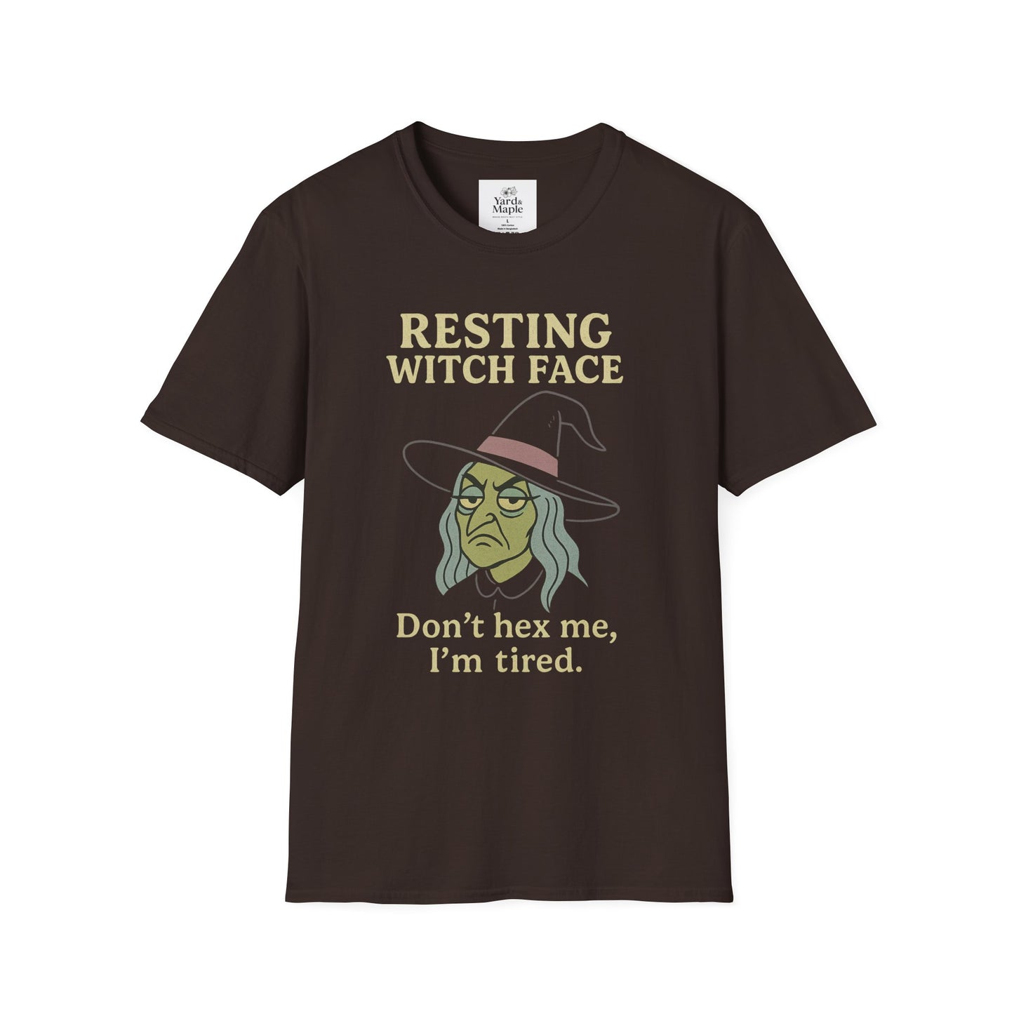 Resting Witch Face Unisex T-Shirt, Halloween Tee, Funny Witch Shirt, Gift for Her, Cute Casual Top, Spooky Season Apparel