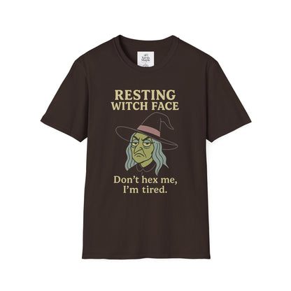 Resting Witch Face Unisex T-Shirt, Halloween Tee, Funny Witch Shirt, Gift for Her, Cute Casual Top, Spooky Season Apparel