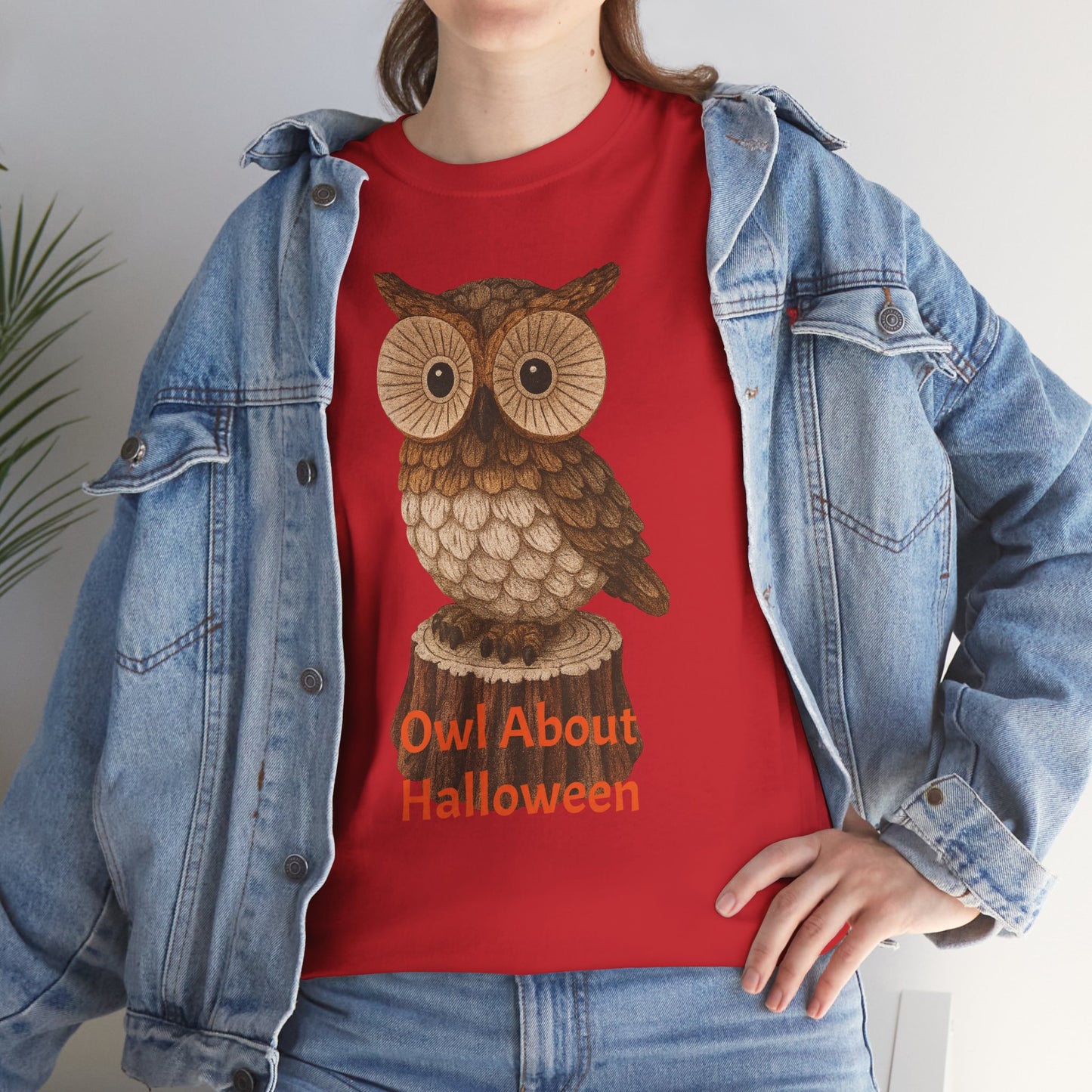 Halloween Owl Tee, Perfect for Fall Celebrations, Unisex Cotton Shirt, Cute Gift for Owl Lovers, Halloween Party Apparel, Fun Autumn Wear