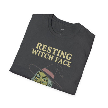 Resting Witch Face Unisex T-Shirt, Halloween Tee, Funny Witch Shirt, Gift for Her, Cute Casual Top, Spooky Season Apparel