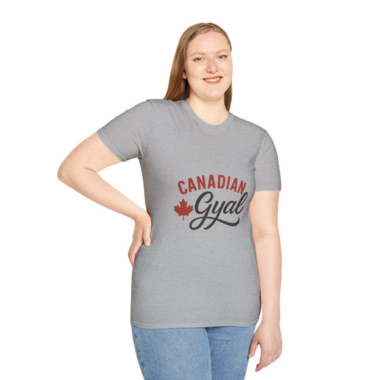 Canada Pride T-Shirt, Canadian Gyal Graphic Tee, Unisex T-Shirt for Her, Canada Day Gift, Maple Leaf Apparel