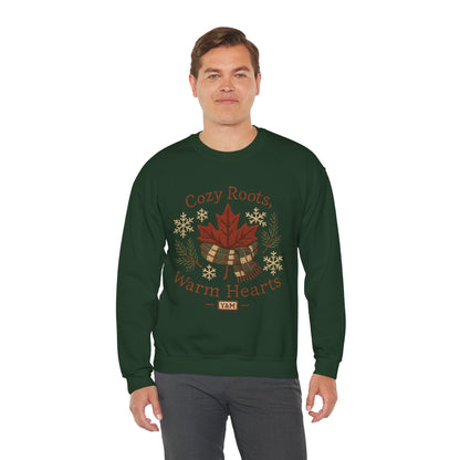 Cozy Roots Crewneck Sweatshirt: Warm Hearts Gift, Fall Fashion, Winter Apparel, Unisex Sweatshirt, Holiday Sweater