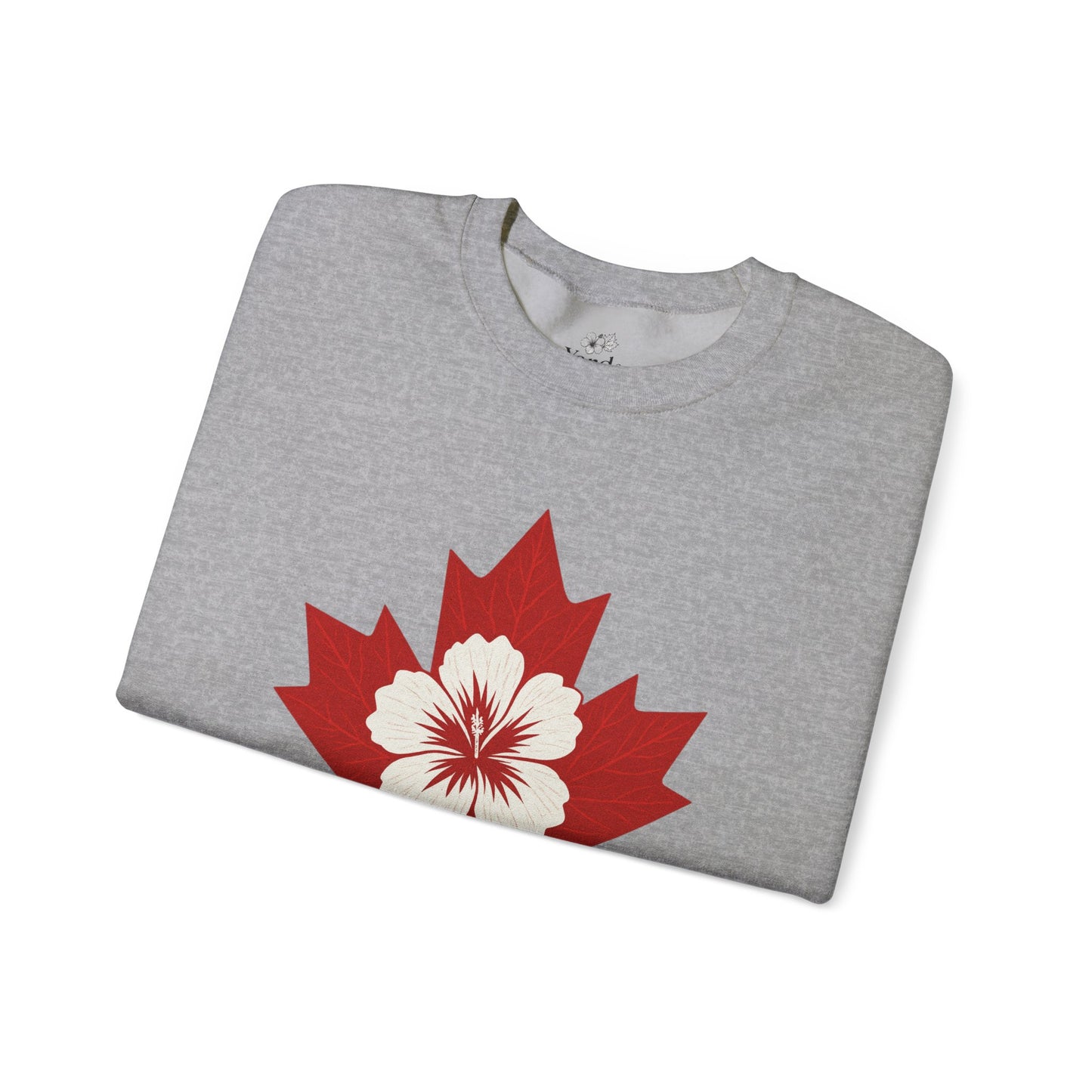 Maple Leaf Crewneck Sweatshirt — Canadian Floral Maple Design