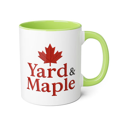 Maple Leaf Accent Mug, Cozy Coffee Cup for Fall, Unique Gift for Thanksgiving, Perfect for Canadians, Seasonal Drinkware