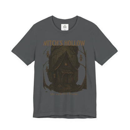 Witch's Hollow Tee, Fall Fashion, Halloween Apparel, Spooky Shirt, Gift for Witches, Unisex Graphic Tee, Cozy Autumn Wear