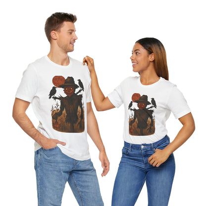 Spooky Scarecrow Graphic Tee | Unisex Halloween Shirt, Fall Fashion, Halloween Costume Tee, Scary Tee, Gift for Horror Lovers