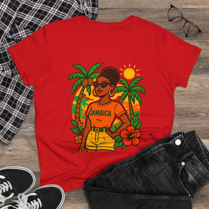 Tropical Vibes Tee, Jamaica Graphic Shirt, Summer Fashion, Vacation Wear, Beach Outfit, Gift for Her