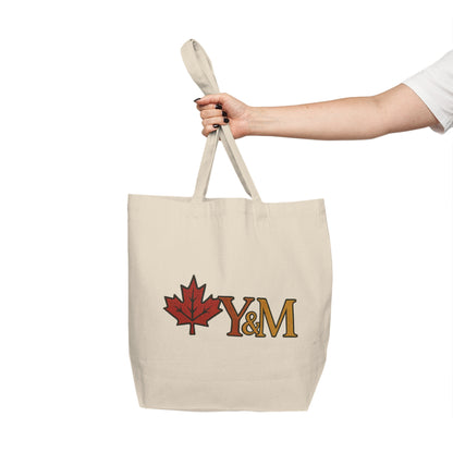 Stylish Canvas Shopping Tote with Maple Leaf Design | Eco-Friendly Grocery Bag, Reusable Market Tote, Gift for Her, Travel Bag, Personal Use