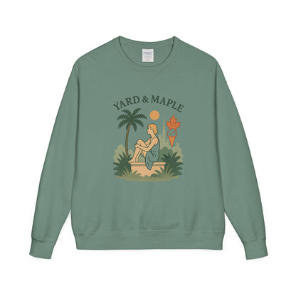 Yard & Maple Crewneck Sweatshirt, Cozy Sweatshirt, Unisex Apparel, Casual Wear, Summer Vibes, Gift for Him or Her