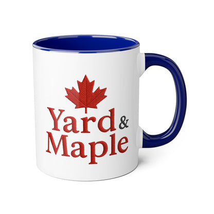 Maple Leaf Accent Mug, Cozy Coffee Cup for Fall, Unique Gift for Thanksgiving, Perfect for Canadians, Seasonal Drinkware