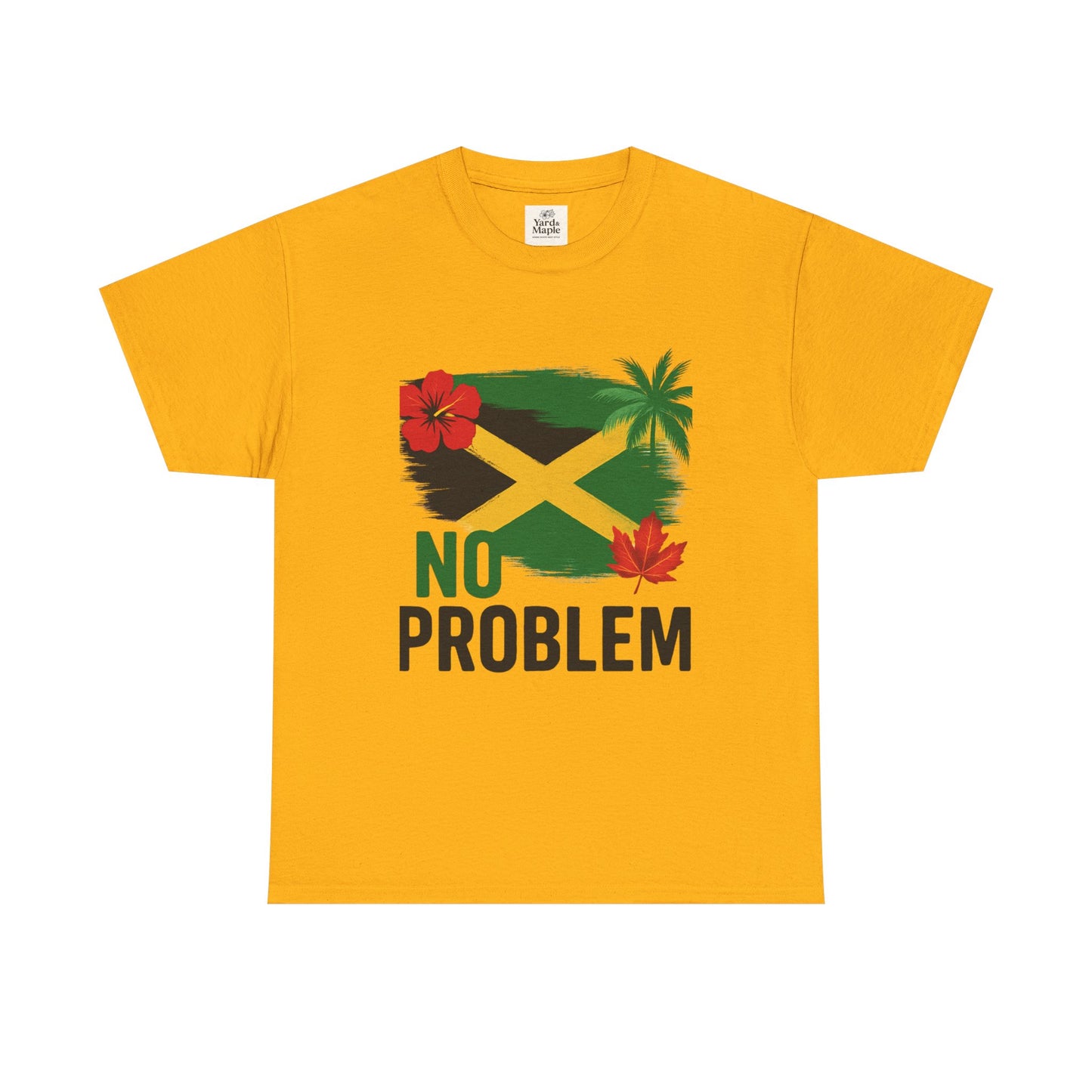 Jamaican Vibes Tee, Unisex Heavy Cotton T-Shirt with Tropical Design, Perfect for Summer and Festivals, Casual Wear, Gift Idea