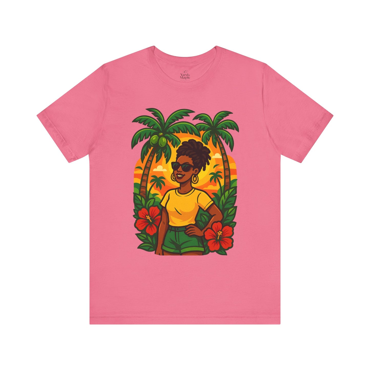 Tropical Sunset Tee - Beach Vibes, Summer Fashion, Vacation Apparel, Gift for Her, Cute Graphic Shirt