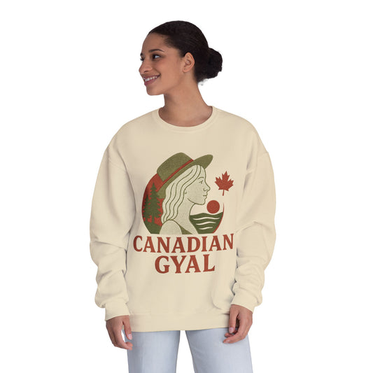 Canadian Gyal Sweatshirt, Cozy Crewneck for Fall, Perfect Gift for Canadians, Great for Thanksgiving, Casual Wear