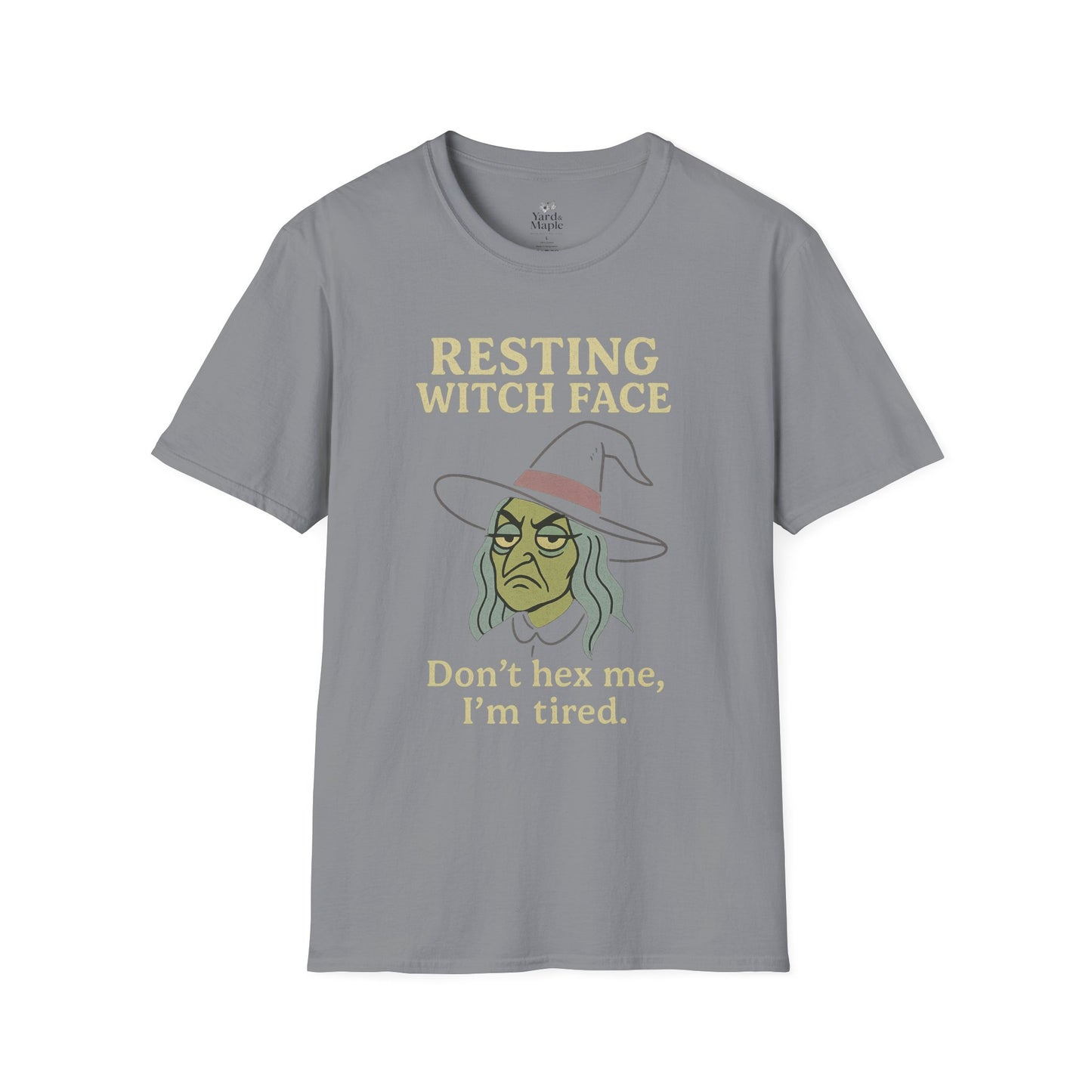 Resting Witch Face Unisex T-Shirt, Halloween Tee, Funny Witch Shirt, Gift for Her, Cute Casual Top, Spooky Season Apparel