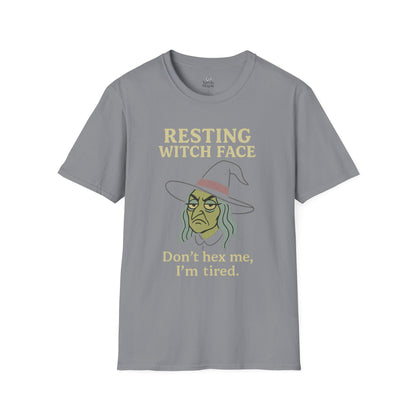 Resting Witch Face Unisex T-Shirt, Halloween Tee, Funny Witch Shirt, Gift for Her, Cute Casual Top, Spooky Season Apparel