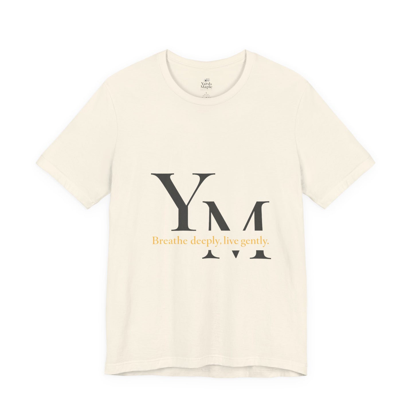 Unisex Inspirational Quote Tee - Breathe Deeply, Relaxed Fit Shirt for Mindfulness, Yoga, Gifts for Her & Him, Casual Wear, Everyday Comfort