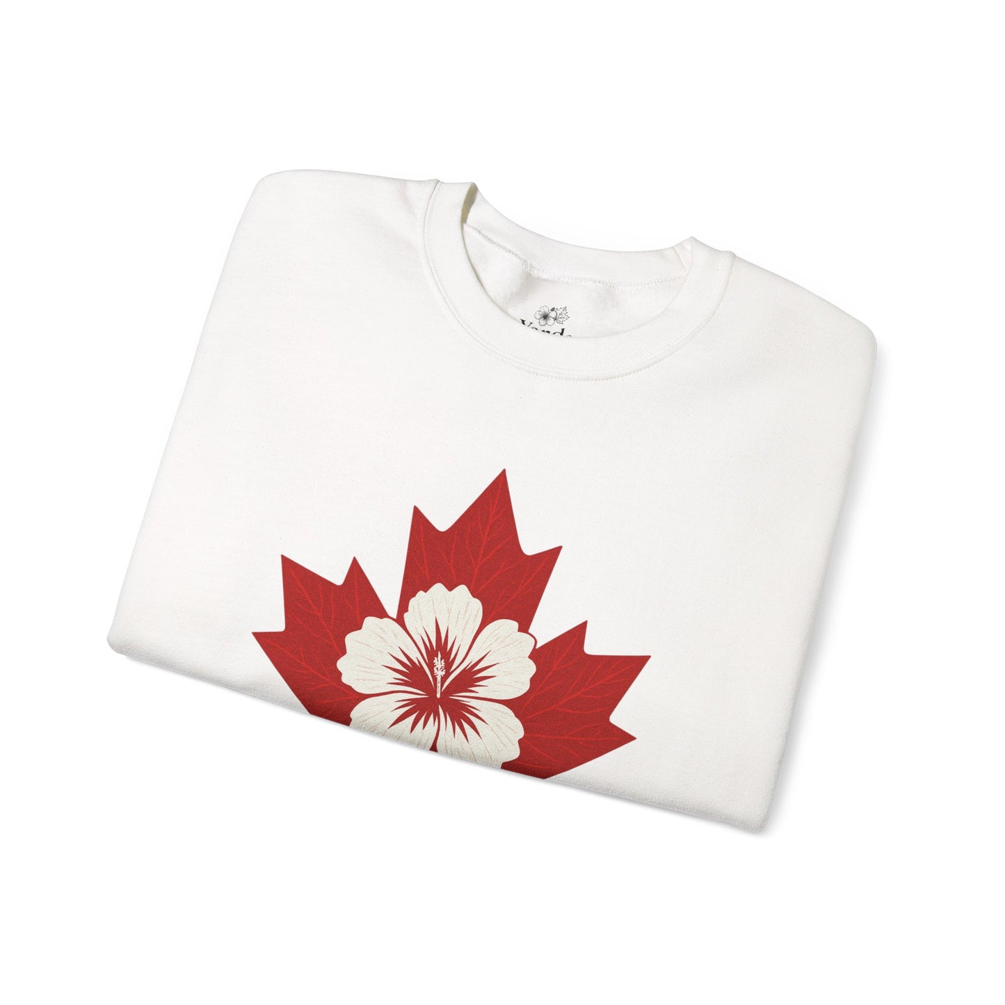 Maple Leaf Crewneck Sweatshirt — Canadian Floral Maple Design