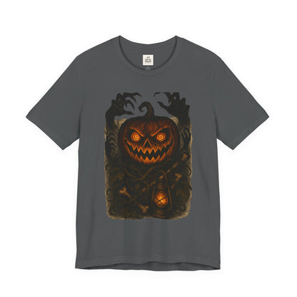 Halloween Pumpkin Tee, Unisex Jersey Short Sleeve Shirt, Fall Festival Apparel, Spooky T-Shirt, Trick or Treat Gift, Autumn Vibes