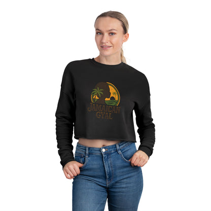 Jamaican Gyal Women's Cropped Sweatshirt | Trendy Spring Style, Perfect for Beach Days, Travel, or Casual Outfits, Gift for Friends