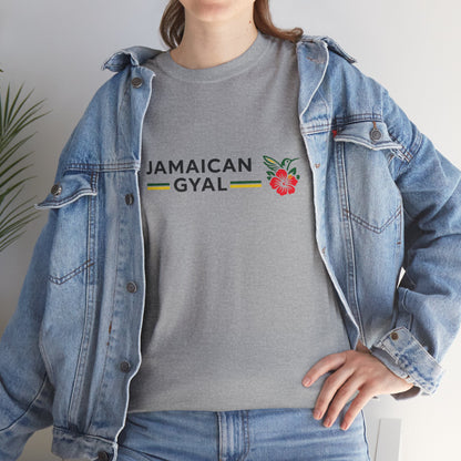 Jamaican Gyal Floral Tee - Caribbean Pride Graphic T-Shirt