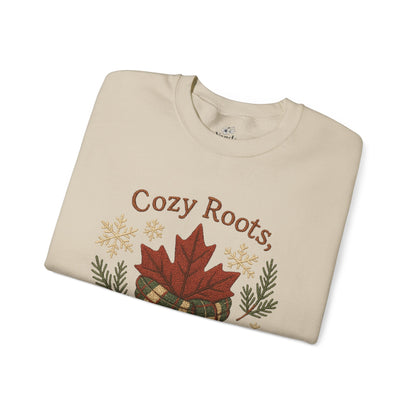 Cozy Roots Crewneck Sweatshirt: Warm Hearts Gift, Fall Fashion, Winter Apparel, Unisex Sweatshirt, Holiday Sweater