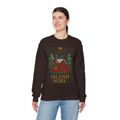 Cozy Holiday Sweatshirt - Island Noel Design, Unisex Christmas Crewneck, Winter Apparel, Gift for Him/Her, Seasonal Fashion