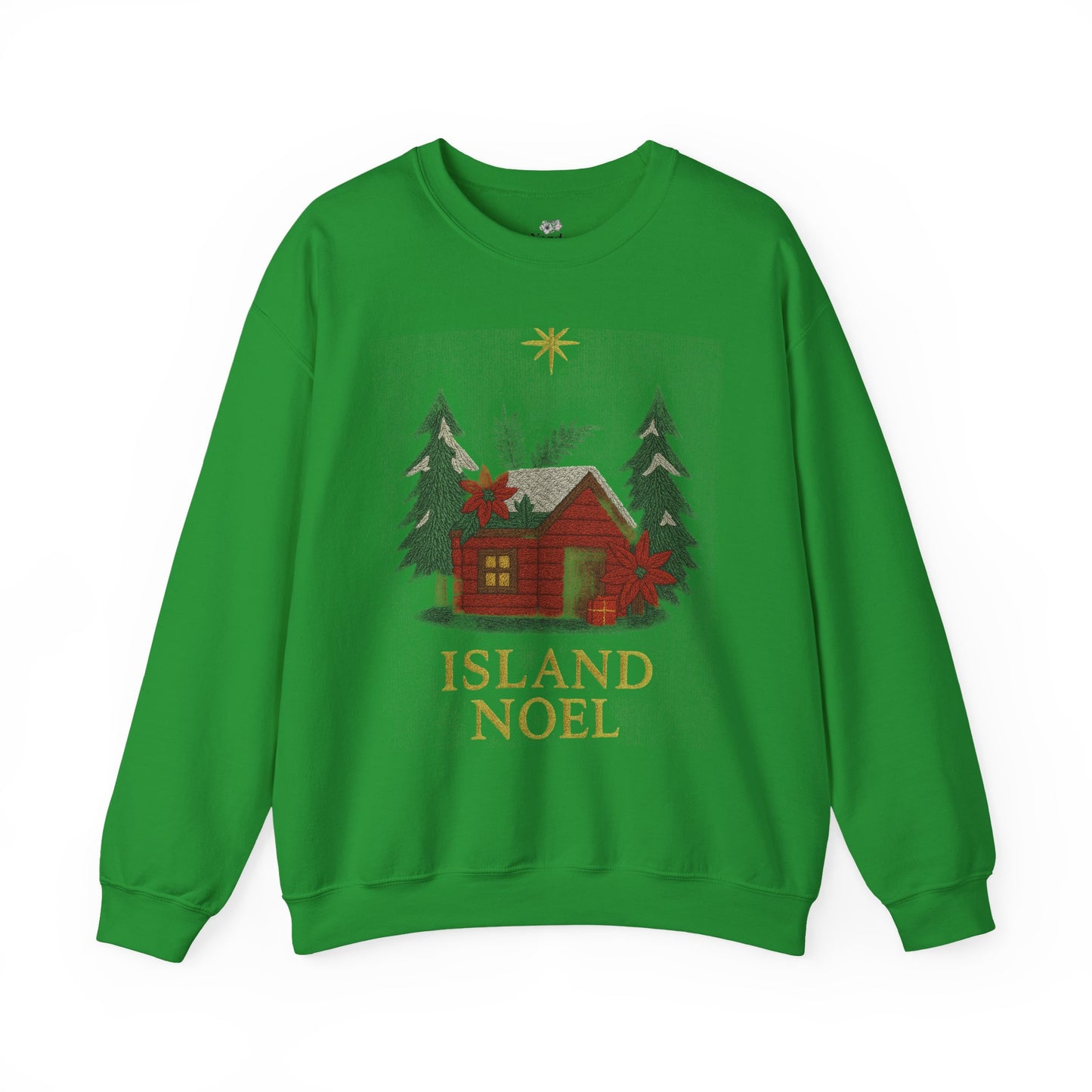 Cozy Holiday Sweatshirt - Island Noel Design, Unisex Christmas Crewneck, Winter Apparel, Gift for Him/Her, Seasonal Fashion