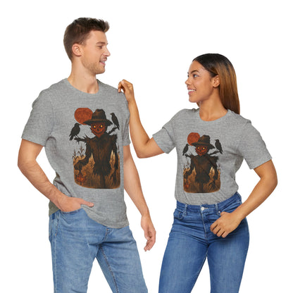 Spooky Scarecrow Graphic Tee | Unisex Halloween Shirt, Fall Fashion, Halloween Costume Tee, Scary Tee, Gift for Horror Lovers