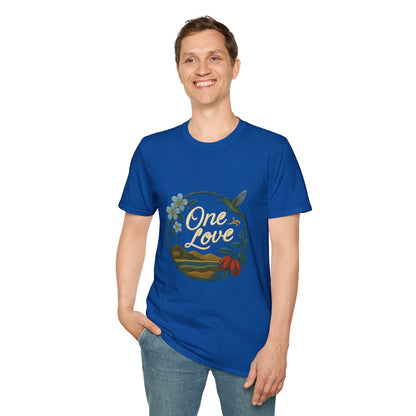 One Love Nature-Inspired T-Shirt, Unisex Tee, Stylish Apparel, Eco-Friendly Gift, Summer Fashion, Inspirational T-Shirt
