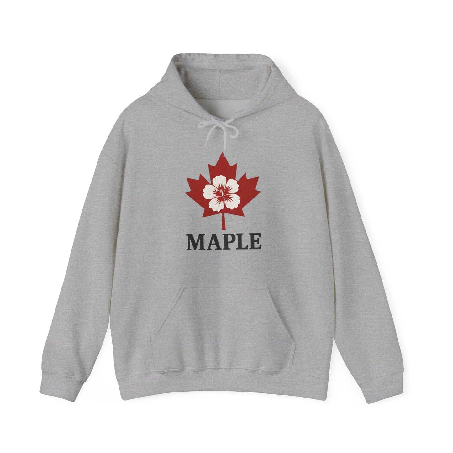 Maple Leaf Floral Hoodie — Canadian Maple Graphic Sweatshirt