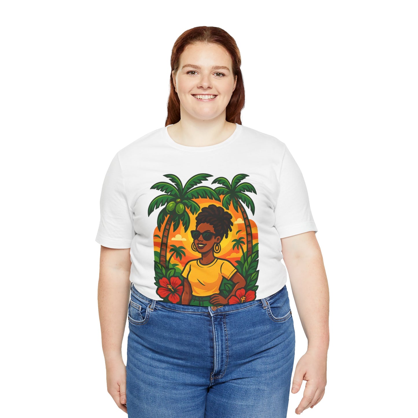 Tropical Sunset Tee - Beach Vibes, Summer Fashion, Vacation Apparel, Gift for Her, Cute Graphic Shirt