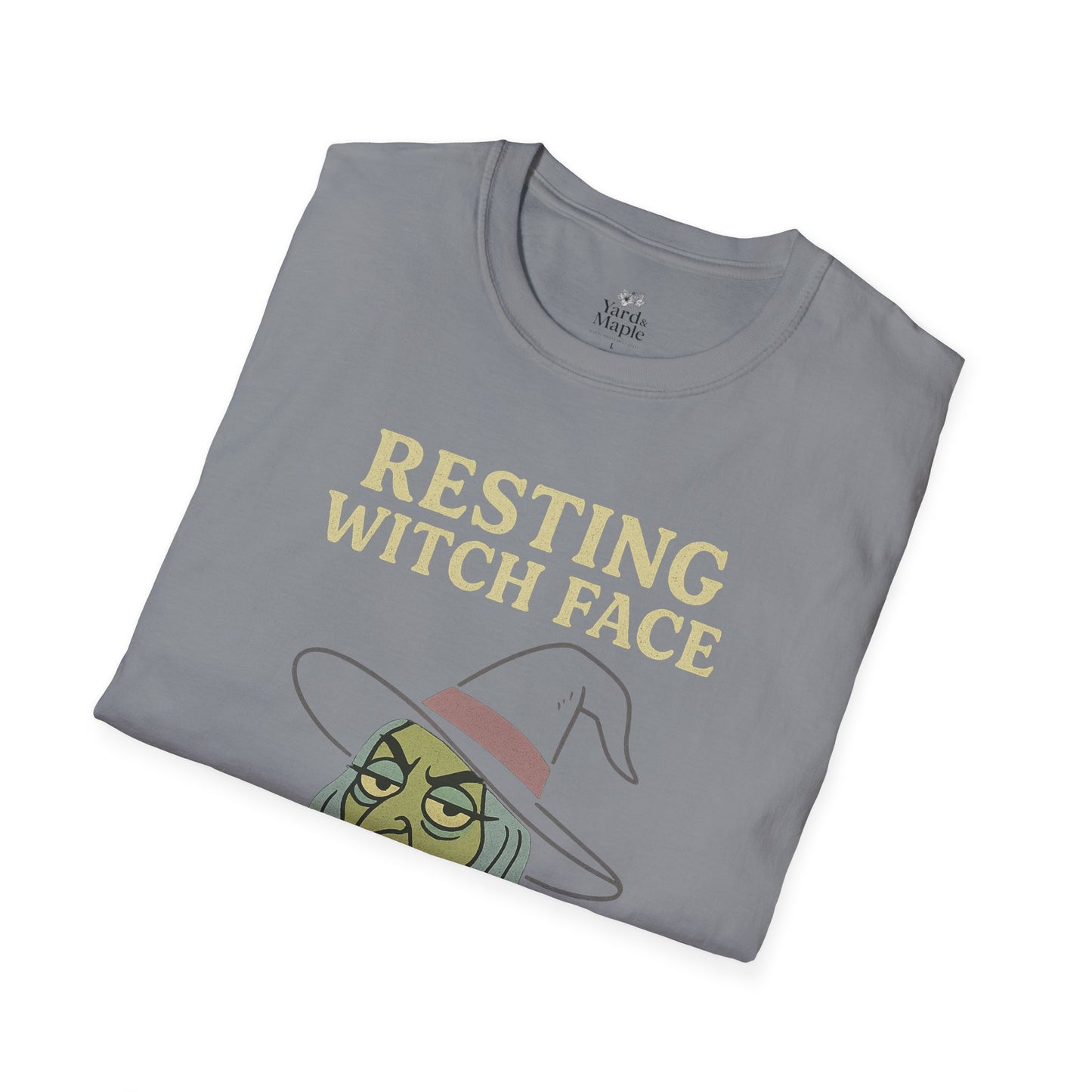 Resting Witch Face Unisex T-Shirt, Halloween Tee, Funny Witch Shirt, Gift for Her, Cute Casual Top, Spooky Season Apparel