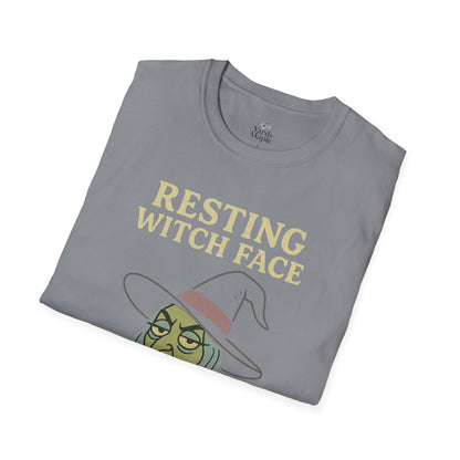 Resting Witch Face Unisex T-Shirt, Halloween Tee, Funny Witch Shirt, Gift for Her, Cute Casual Top, Spooky Season Apparel