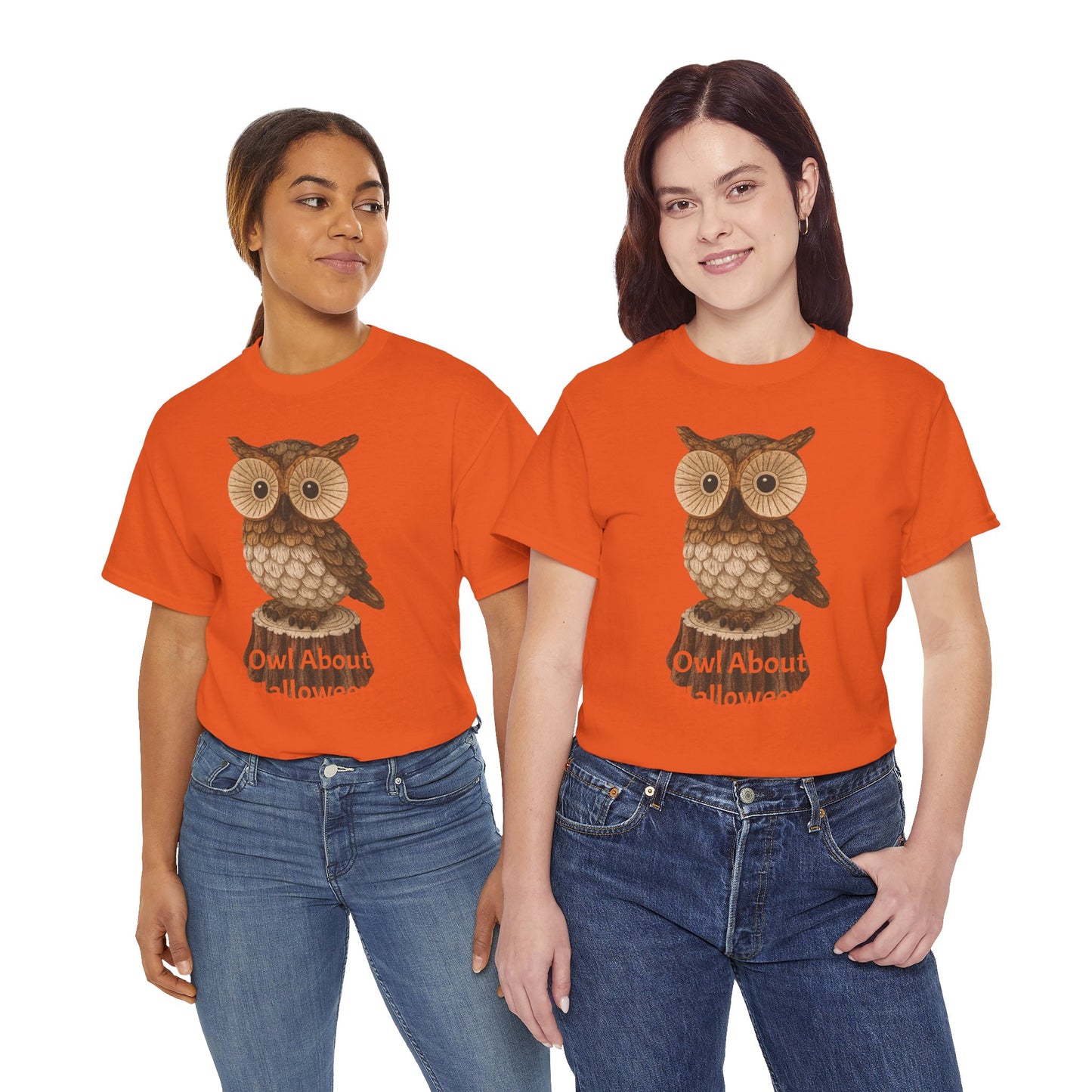 Halloween Owl Tee, Perfect for Fall Celebrations, Unisex Cotton Shirt, Cute Gift for Owl Lovers, Halloween Party Apparel, Fun Autumn Wear
