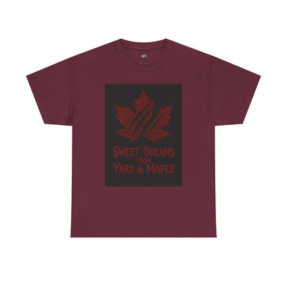 Cozy Graphic Tee with Maple Leaf Design, Casual Streetwear, Gift for Nature Lovers, Sweet Dreams Shirt, Unisex Cotton Top
