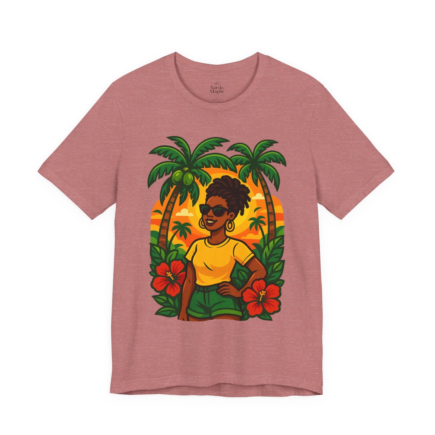 Tropical Sunset Tee - Beach Vibes, Summer Fashion, Vacation Apparel, Gift for Her, Cute Graphic Shirt