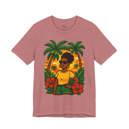 Tropical Sunset Tee - Beach Vibes, Summer Fashion, Vacation Apparel, Gift for Her, Cute Graphic Shirt