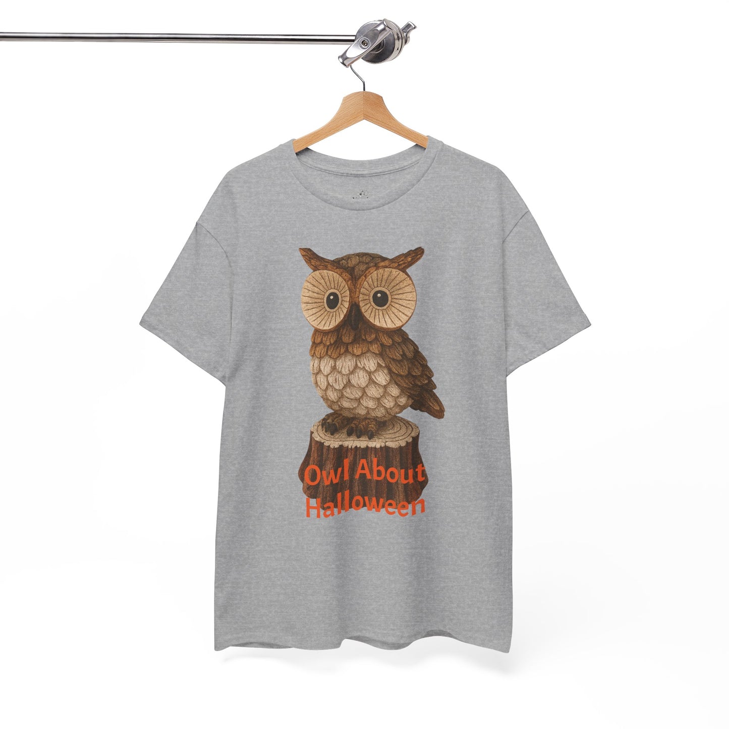 Halloween Owl Tee, Perfect for Fall Celebrations, Unisex Cotton Shirt, Cute Gift for Owl Lovers, Halloween Party Apparel, Fun Autumn Wear