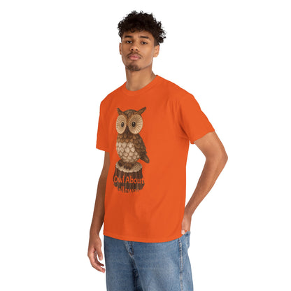 Halloween Owl Tee, Perfect for Fall Celebrations, Unisex Cotton Shirt, Cute Gift for Owl Lovers, Halloween Party Apparel, Fun Autumn Wear