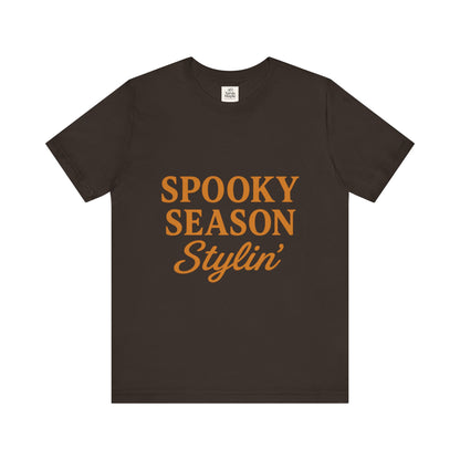 Spooky Season Stylin' Unisex Tee, Halloween Shirt, Autumn Apparel, Fall Outfit, Party Wear, Casual Top