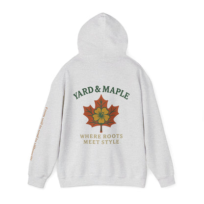 Maple Leaf & Hibiscus Hoodie, Cozy Fall Sweatshirt, Unisex Pullover for Nature Lovers, Perfect Gift for Thanksgiving, Unique Casual Wear