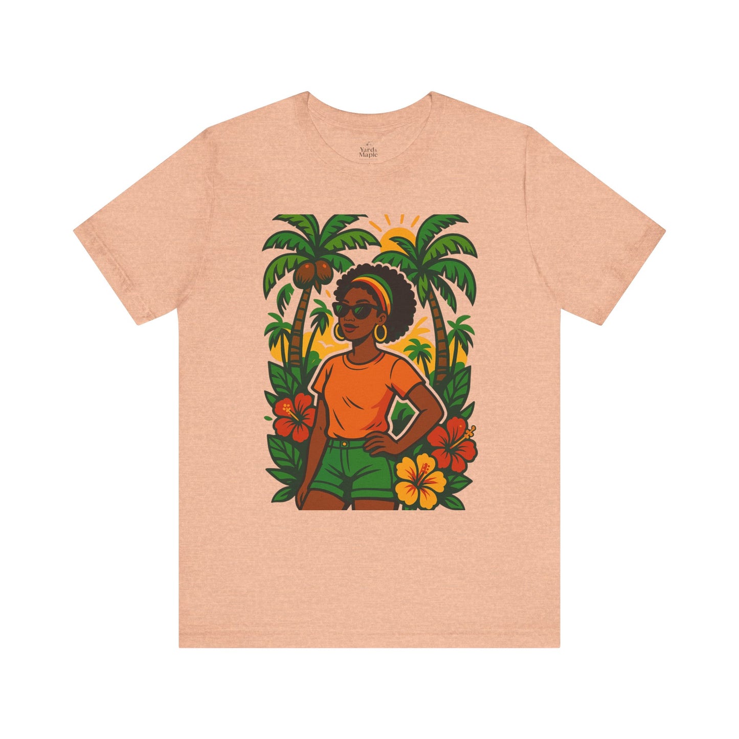 Tropical Vibe Tee, Summer Shirt, Vacation Outfit, Beach Lover Gift, Festival Wear, Floral Graphic T-Shirt